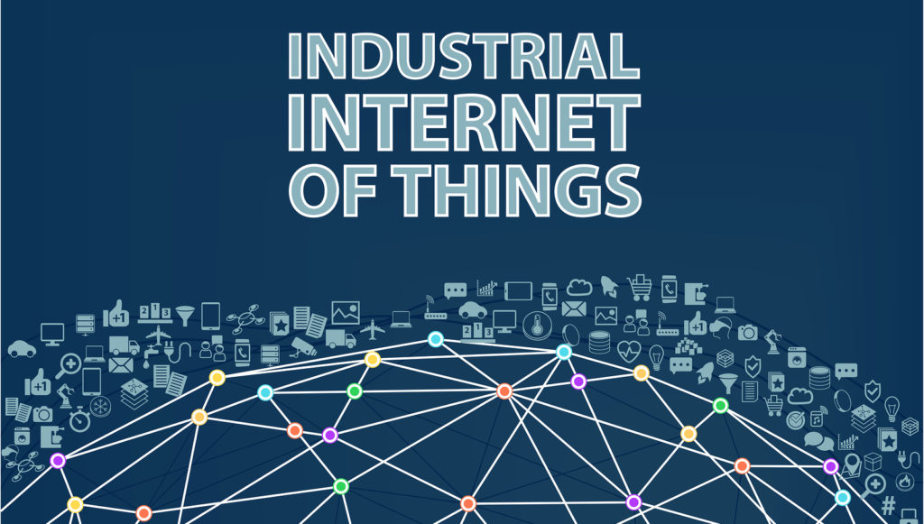 Industrial internet of things vector illustration background