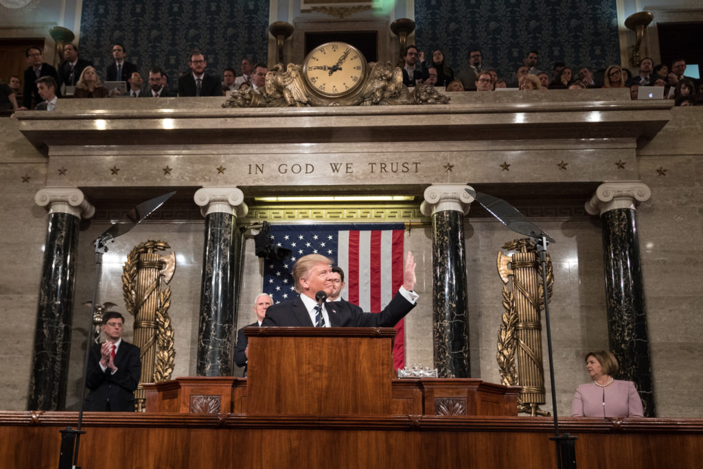 President Donald Trump delivers the SOTU address to congress